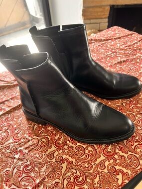 Franco Sarto Black Leather Chukka Boots